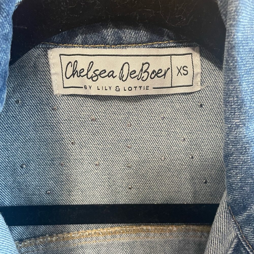 Lauriebelles, Chelsea Deboer x Lily and Lottie distressed studded denim jacket